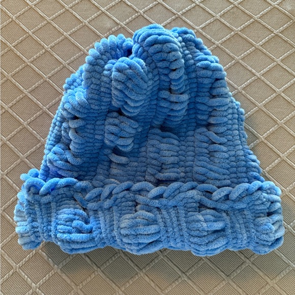 ScottyB Collection Plush Shadow Blue, Slouch Beanie in Chenile - Picture 2 of 14